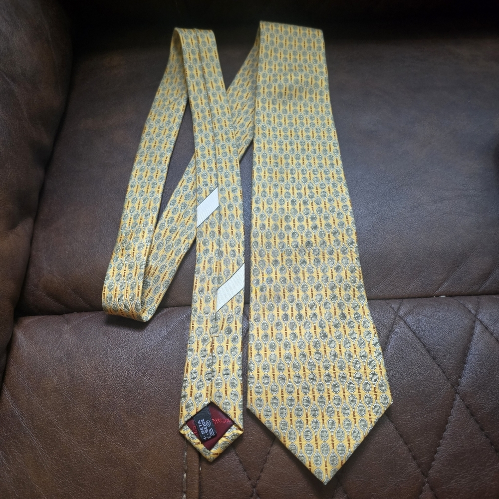 Salvatore Ferragamo Gold  Geometric Tie